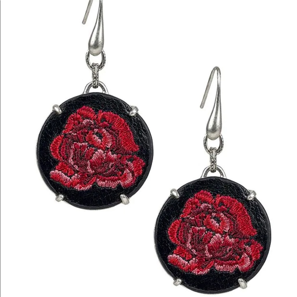 Patricia Nash
Elletra Embroidered Vintage Rose Drop Earrings NEW